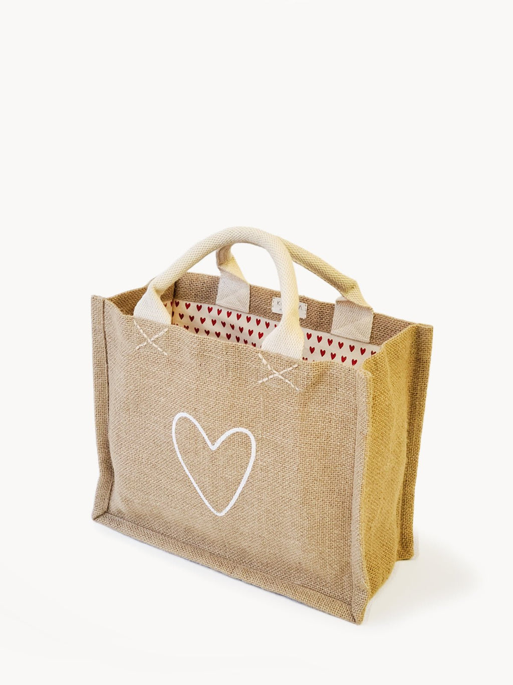 Jute Canvas Gift Bag - Love (S) - Wild Oak & Wire