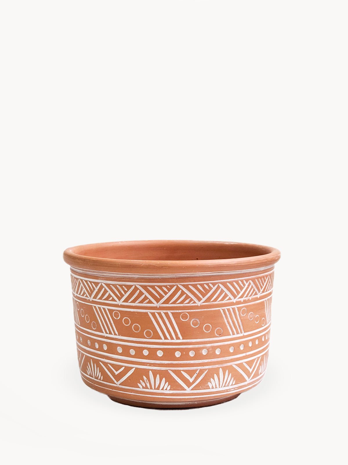 Hand Etched Terracotta Pot - Large - Wild Oak & Wire