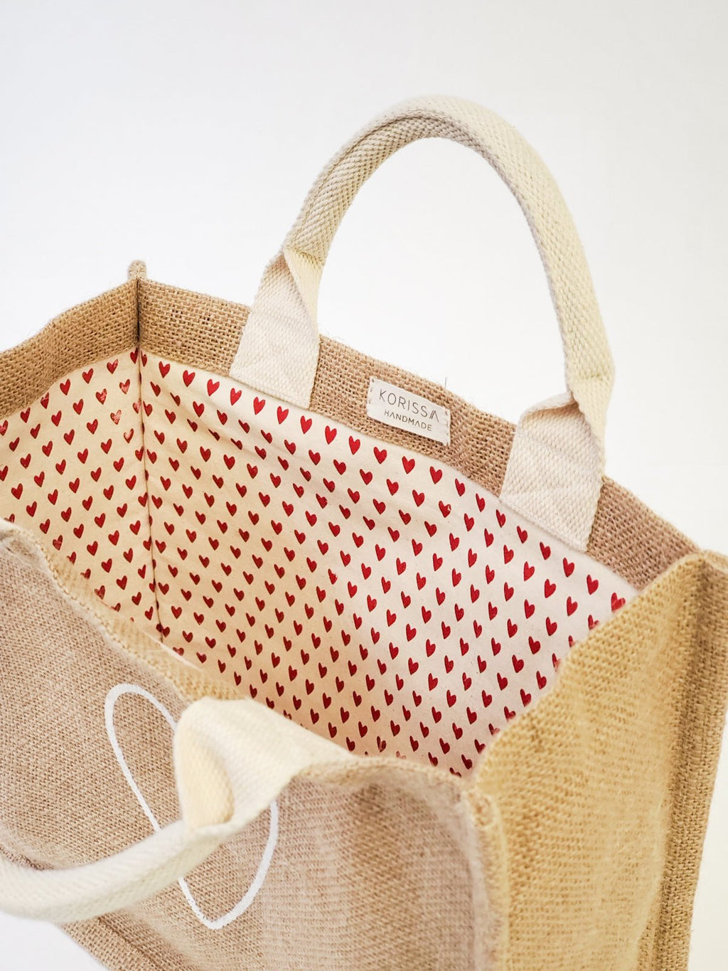 Jute Canvas Gift Bag - Love (S) - Wild Oak & Wire