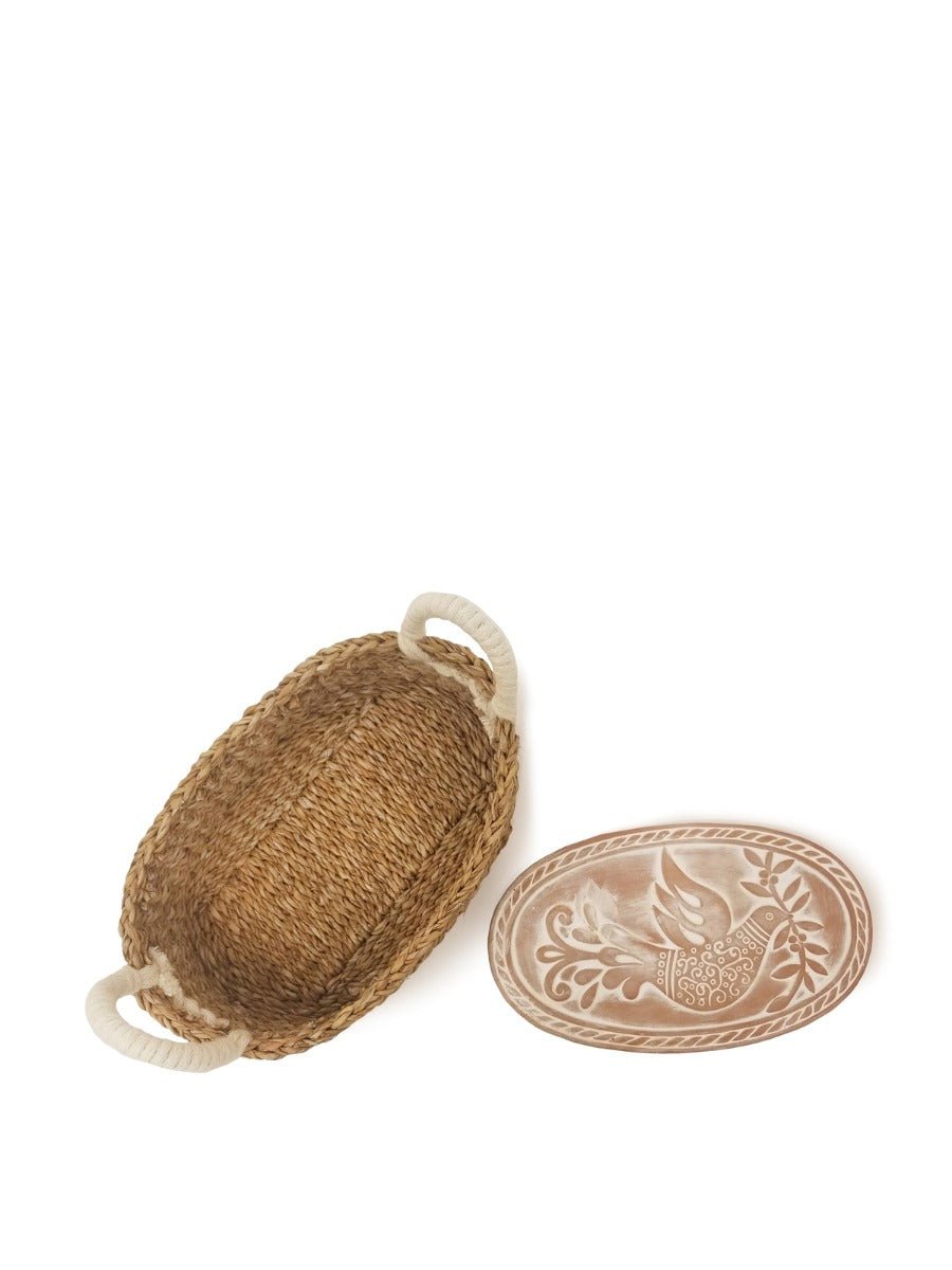 Bread Warmer & Basket - Bird Oval - Wild Oak & Wire