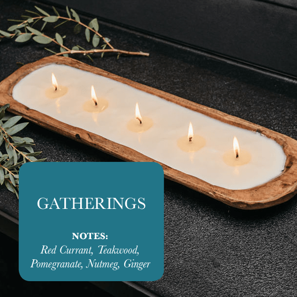 5 - Wick Dough Bowl Soy Candle - Gatherings - Wild Oak & Wire