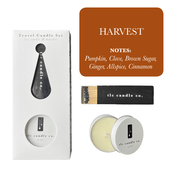 Travel Candle with Matches - Harvest - Wild Oak & Wire