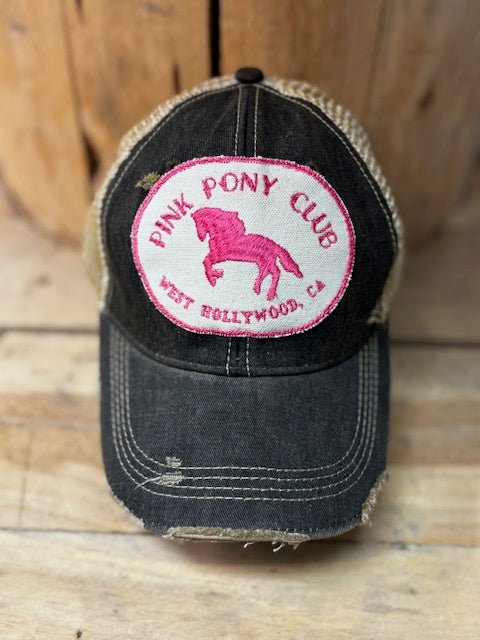 Pink Pony Club Distressed Mesh Snapback Baseball Cap - Wild Oak & Wire