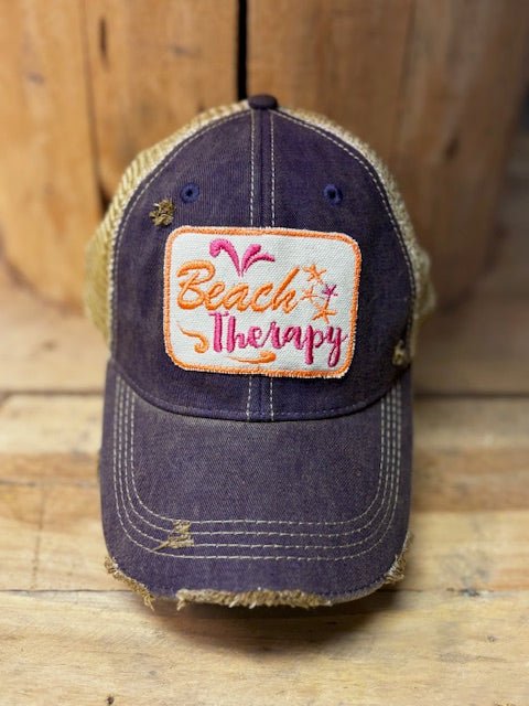 Beach Therapy Distressed Mesh Snapback Baseball Cap - Wild Oak & Wire
