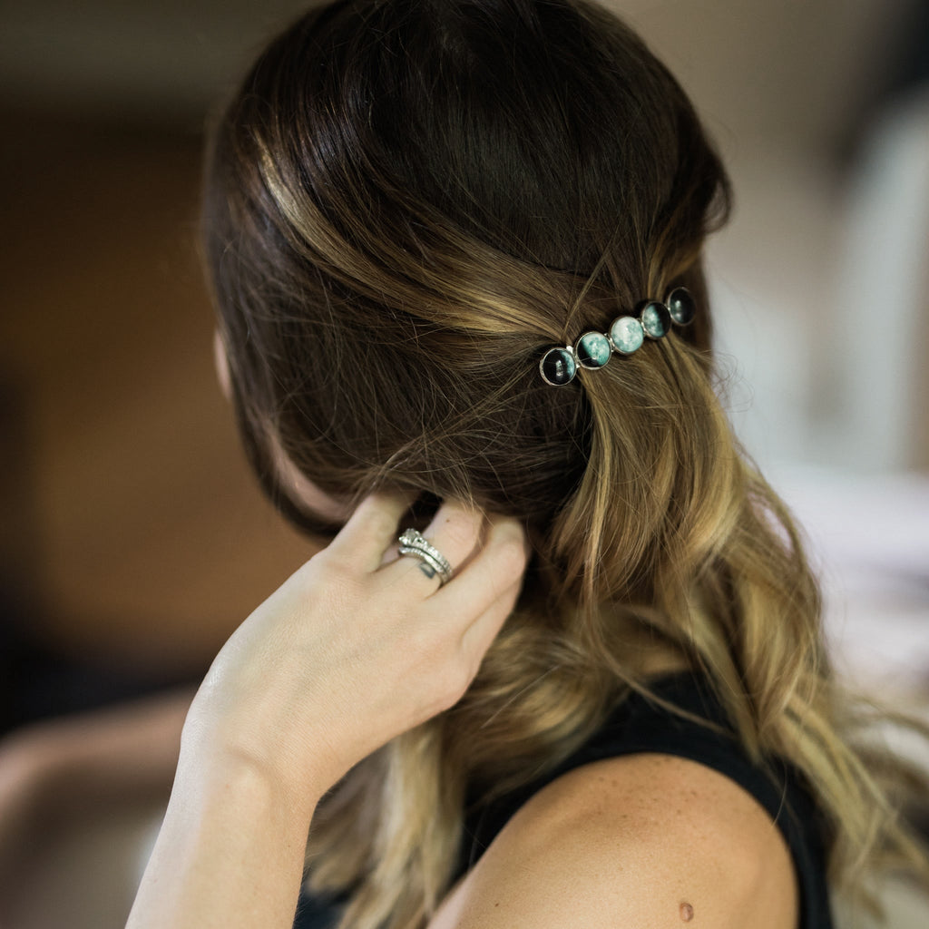 Moon Phase Hair Clip Barrette - Wild Oak & Wire