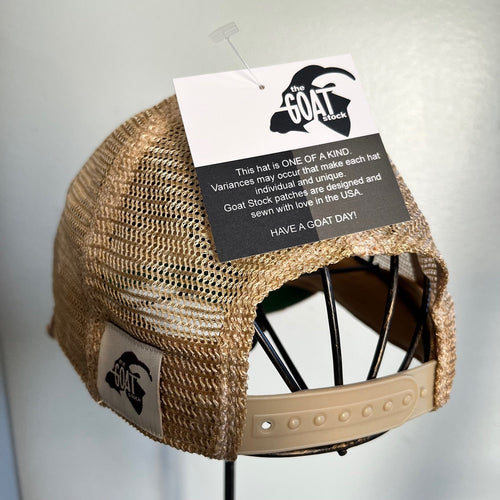CHERRIES Distressed Tan Mesh Snapback Baseball Cap - Wild Oak & Wire