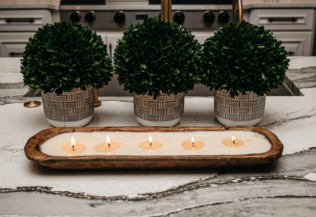 5 - Wick Dough Bowl Soy Candle - Gatherings - Wild Oak & Wire