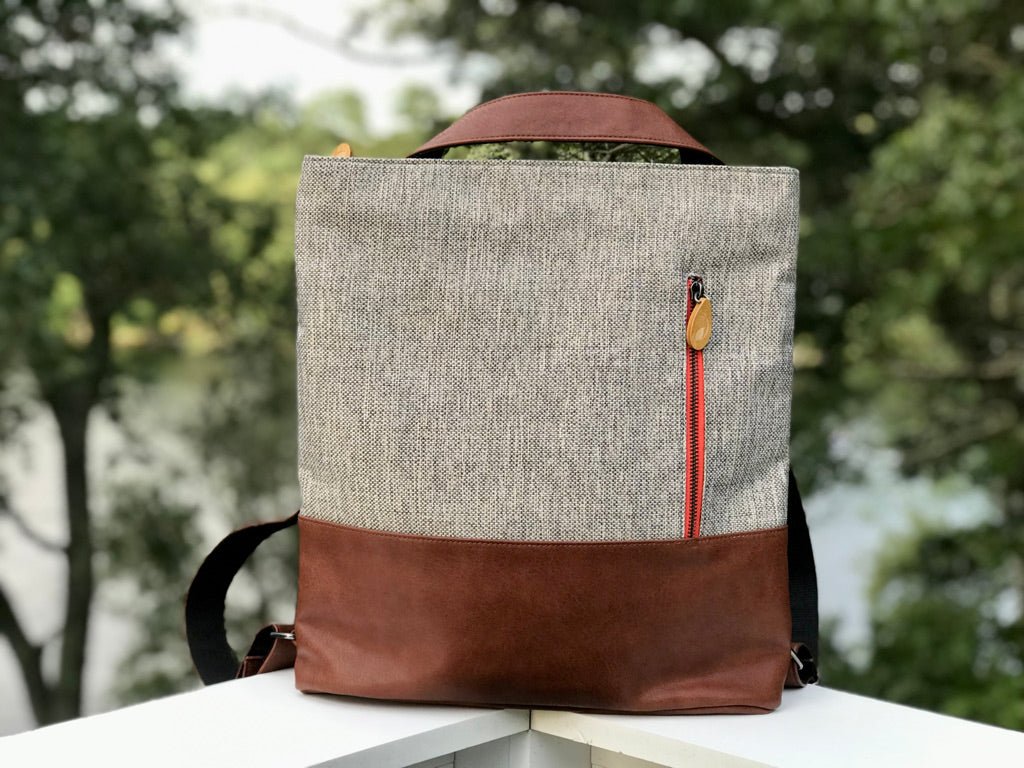 3 - in - 1 tote + backpack + crossbody - the ROCKAWAY - Wild Oak & Wire