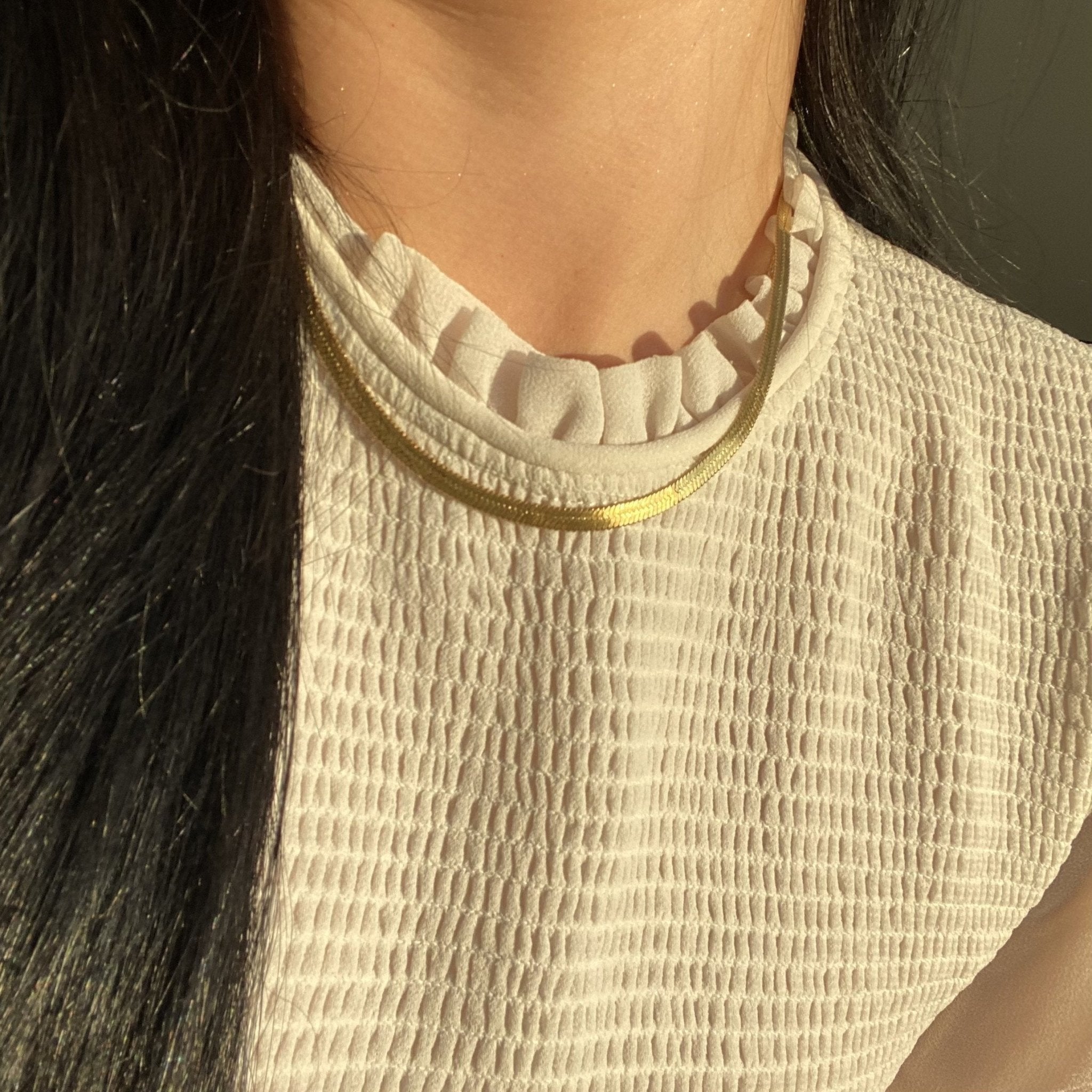 Cascade Herringbone Necklace - Wild Oak & Wire